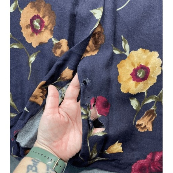 Floral Maxi Skirt Womens 8 Black Boho Cottagecore Whimsygoth NWT‎ Read Descript - Picture 9 of 10